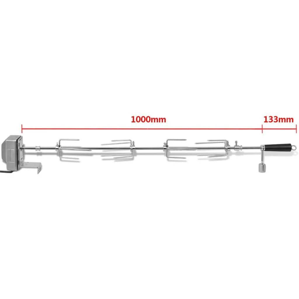 Espetón Para Asados Y Barbacoa Con Motor Acero 1000 Mm Vidaxl