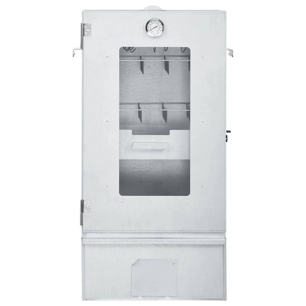 Horno Ahumador De Barbacoa Con Mesa Acero Galvanizado Vidaxl