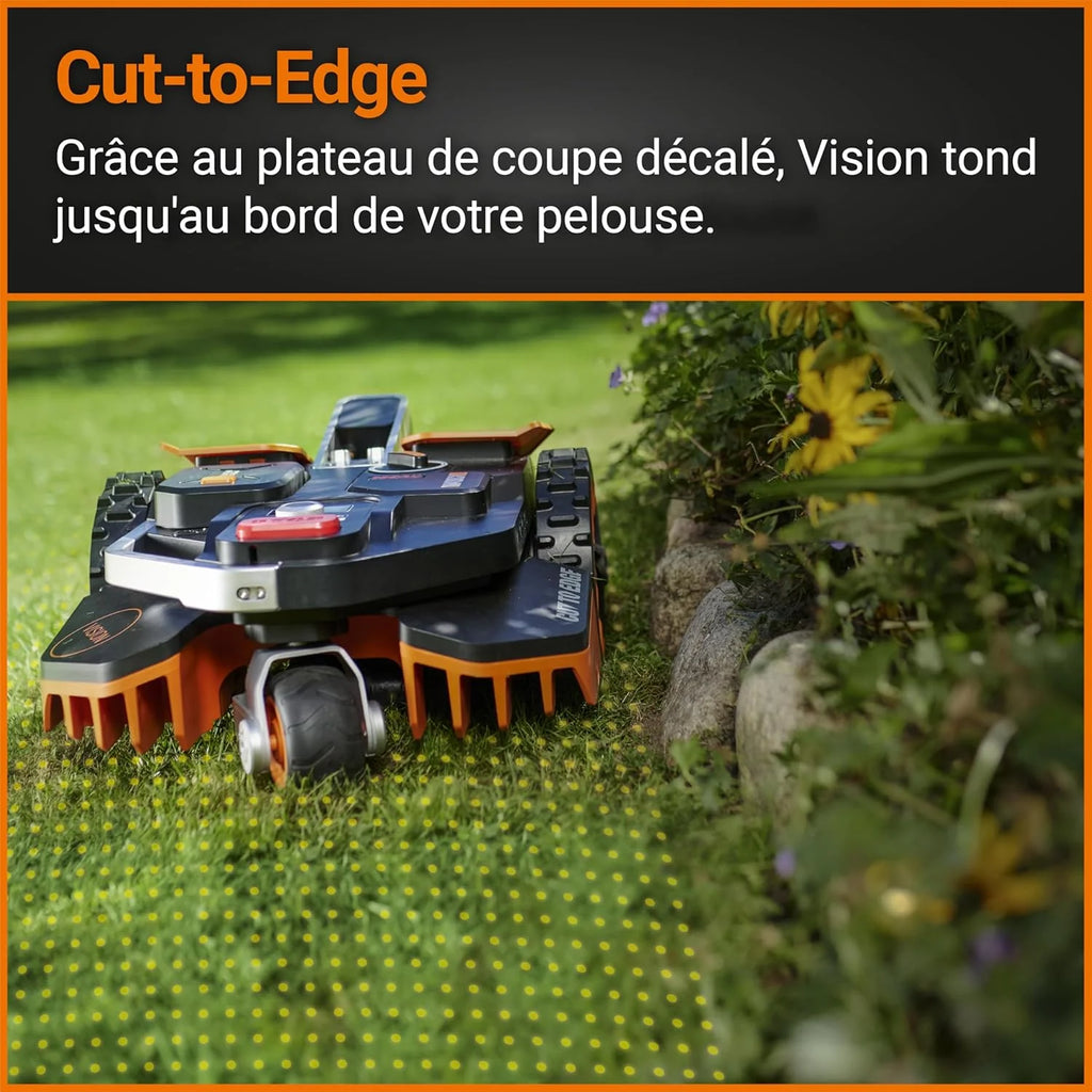 WORX Landroid Vision M550 WR205E Robot cortacésped para Jardines de hasta 550 m² – Robot cortacésped Inteligente sin Cable de limitación – WiFi y Bluetooth – prevención Activa de obstáculos con