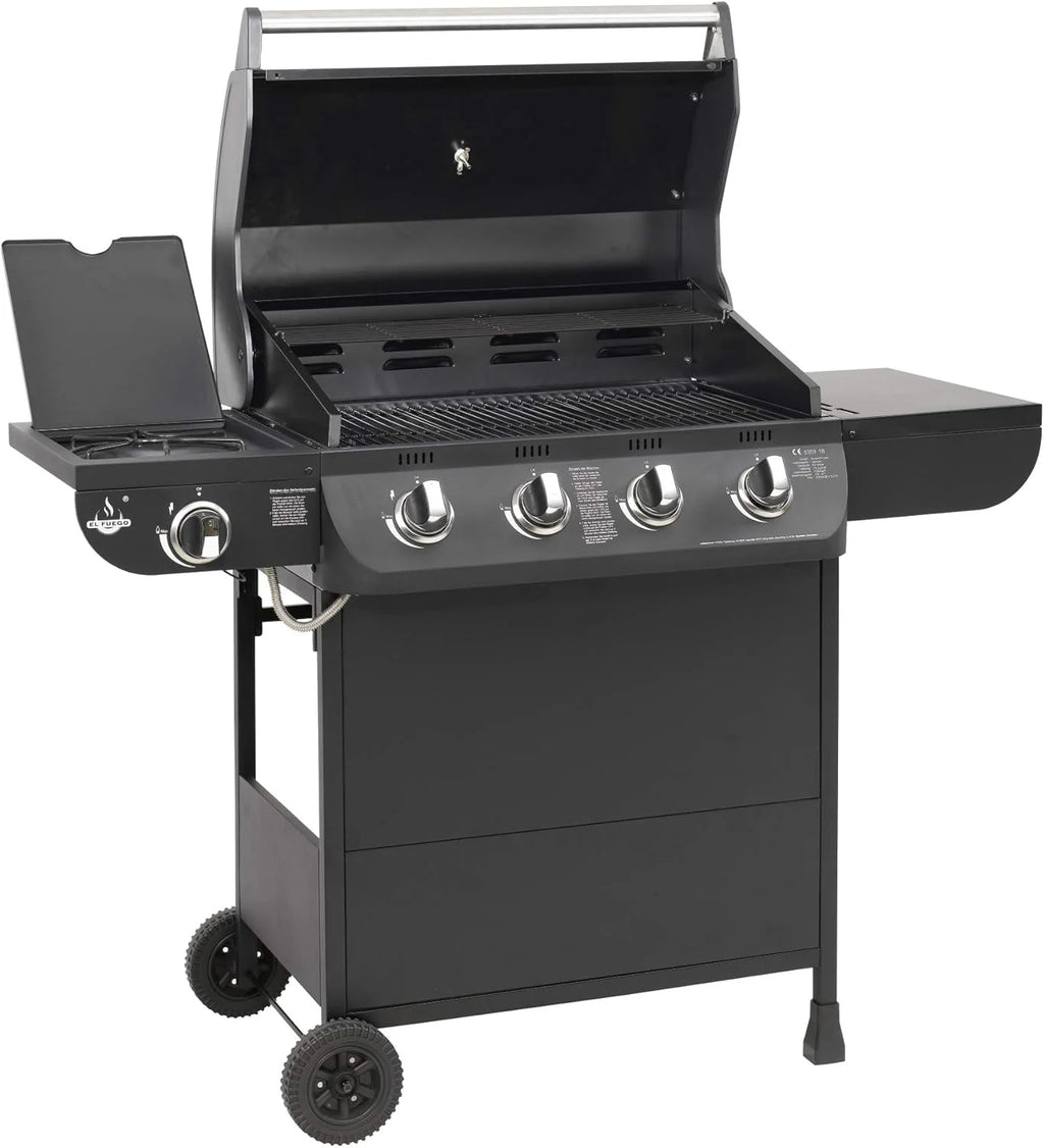 Grill gazowy "COLUMBUS" 4 + 1 palnik firmy El Fuego® BBQ BBQ grill na kółkach, grill gazowy Barbecue AY 563