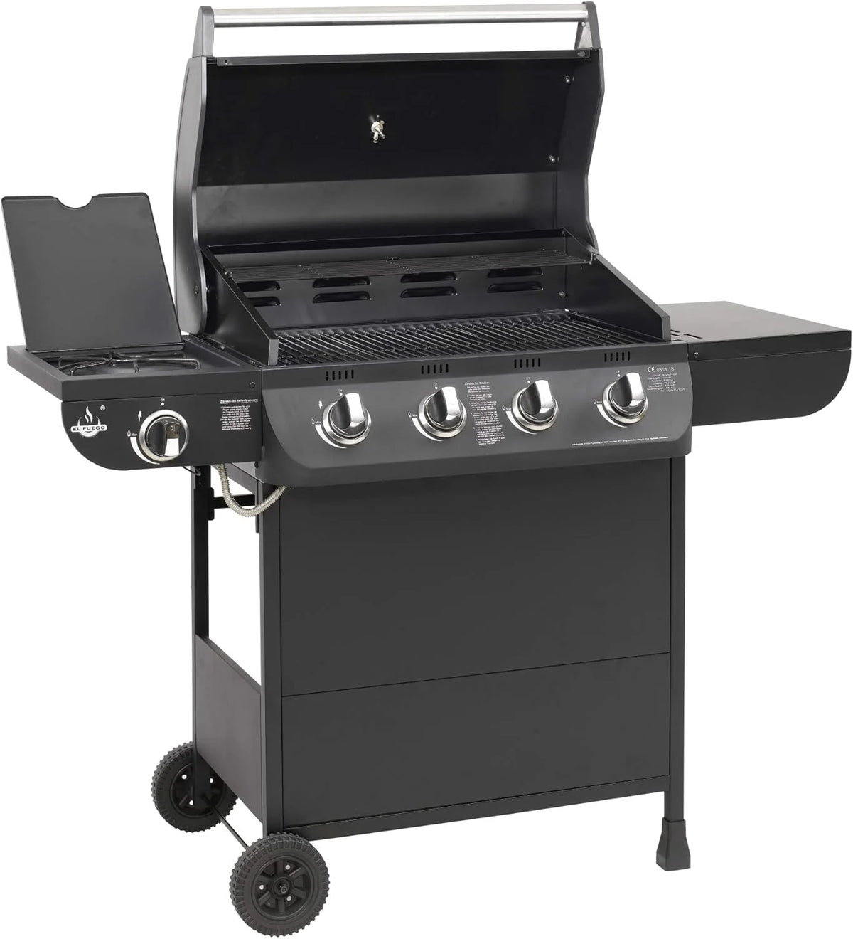 Grill gazowy "COLUMBUS" 4 + 1 palnik firmy El Fuego® BBQ BBQ grill na kółkach, grill gazowy Barbecue AY 563