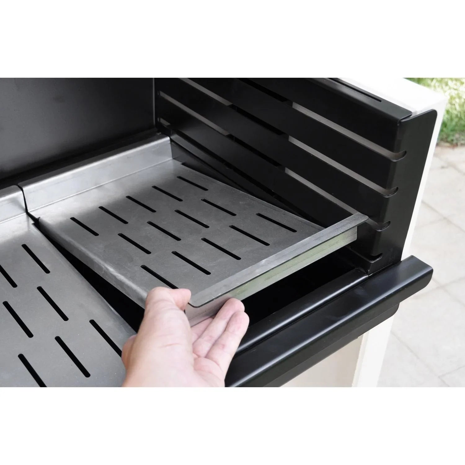 Barbacoa De Hormigón Venit Flex Carbon Y Leña