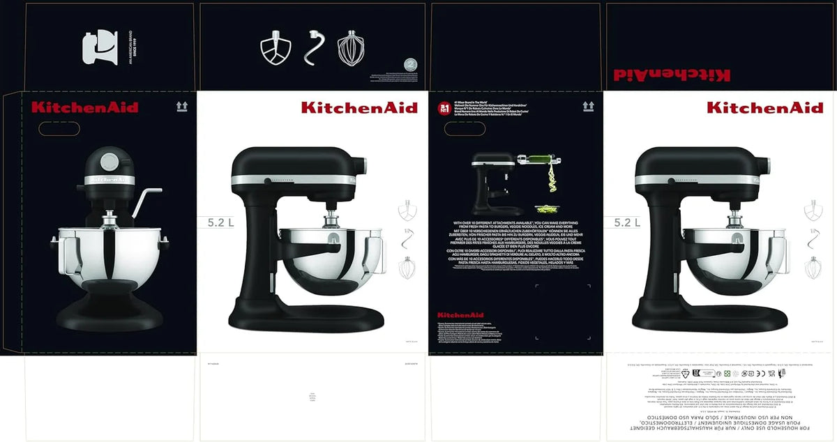 KitchenAid Heavy DUTY planeta z podnoszoną miską 5,2 l - czarny matowy 5 KSM55SXXEBM
