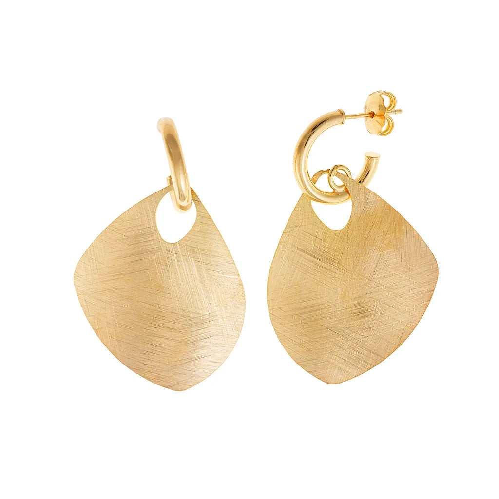 Pendientes Bamboo dorados óvalos