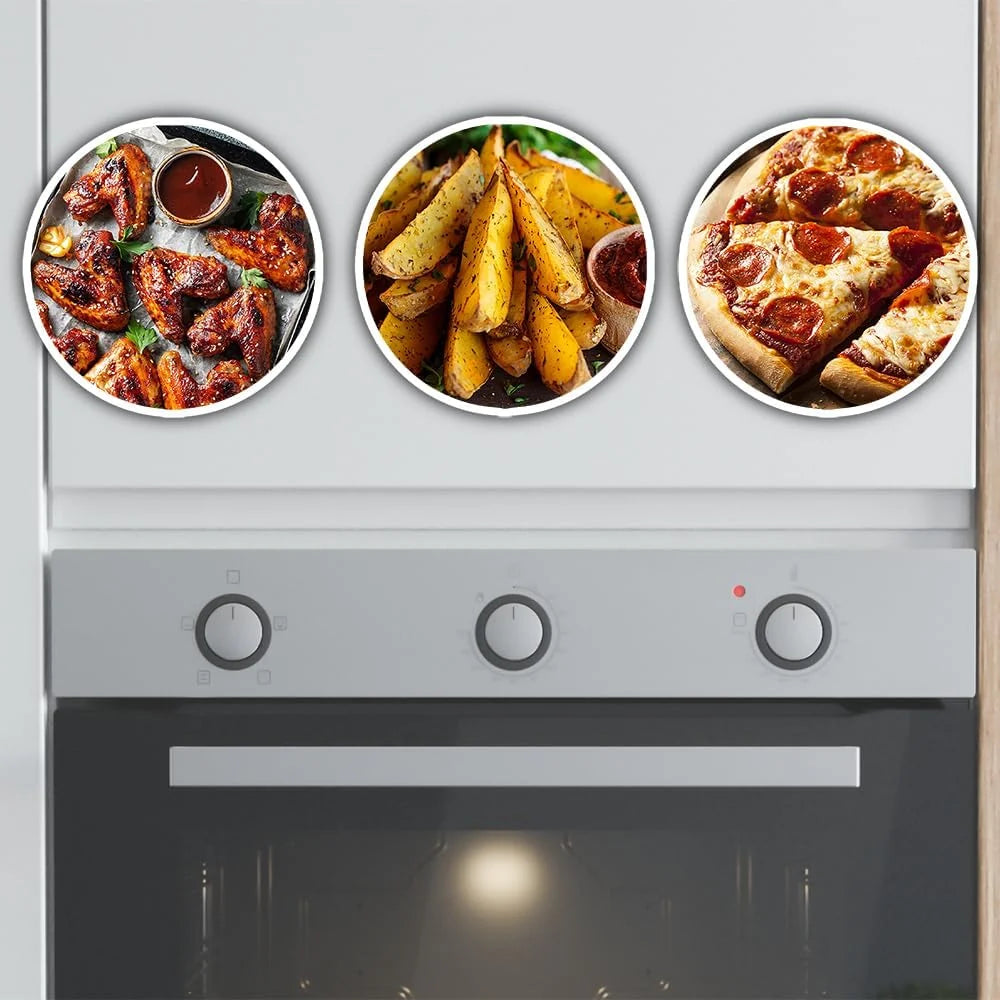 Cecotec Horno Integrable 45cm Alto Convencional Bolero Hexa C134500 Inox A. 2600W, 56L de Capacidad, Bajo Consumo, 4 Funciones, Temporizador, Limpieza de Vapor, Cocción de Vapor