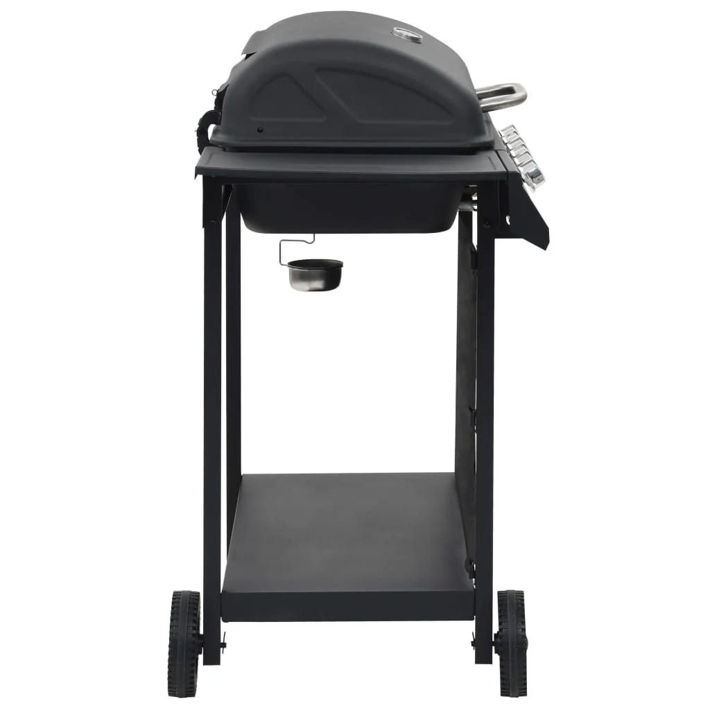 Barbacoa Portátil De Gas Con 6 Zonas De Cocción Negra De Acero Vidaxl