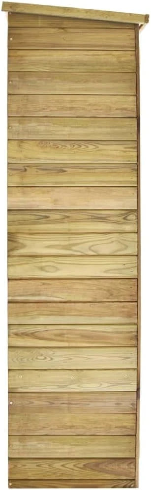 Tidyard Caseta Herramientas Jardín 4 Estantes de Apoyo Gabinete Caseta Herramientas Cobertizo Armario Exterior Madera Jardín Pino Impregnada 123 x 50 x 171 cm