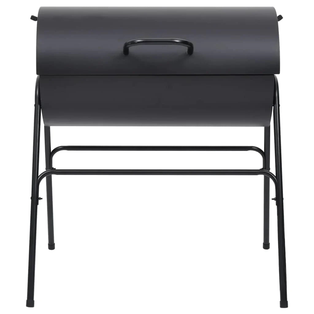 2026 Parrilla con 2 rejillas de cocción negra – Barbacoa portátil de 80x95x90 cm en acero