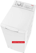 Corberó - Lavadora Carga Superior 6.5kg| CLACSM6524 | 1200 RPM | 16 Programas, Función Vapor, ECO, limpieza tambor| Inicio Diferido| Lavado Rápido | Planchado Fácil | Indicadores LED | Blanco