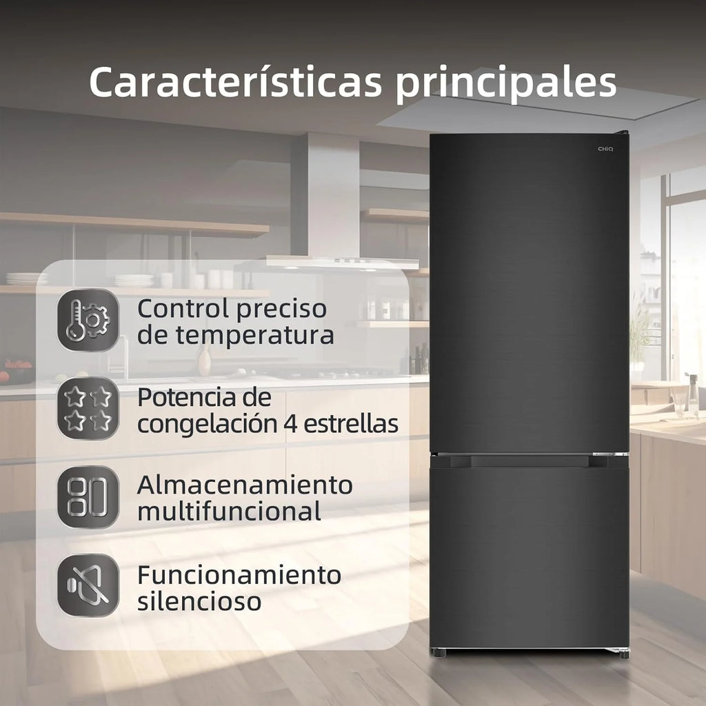 CHiQ Frigorífico FBM205L42 205 L, Low Frost, Clase Energética E, Silencioso de 39 dB, Puertas Reversibles
