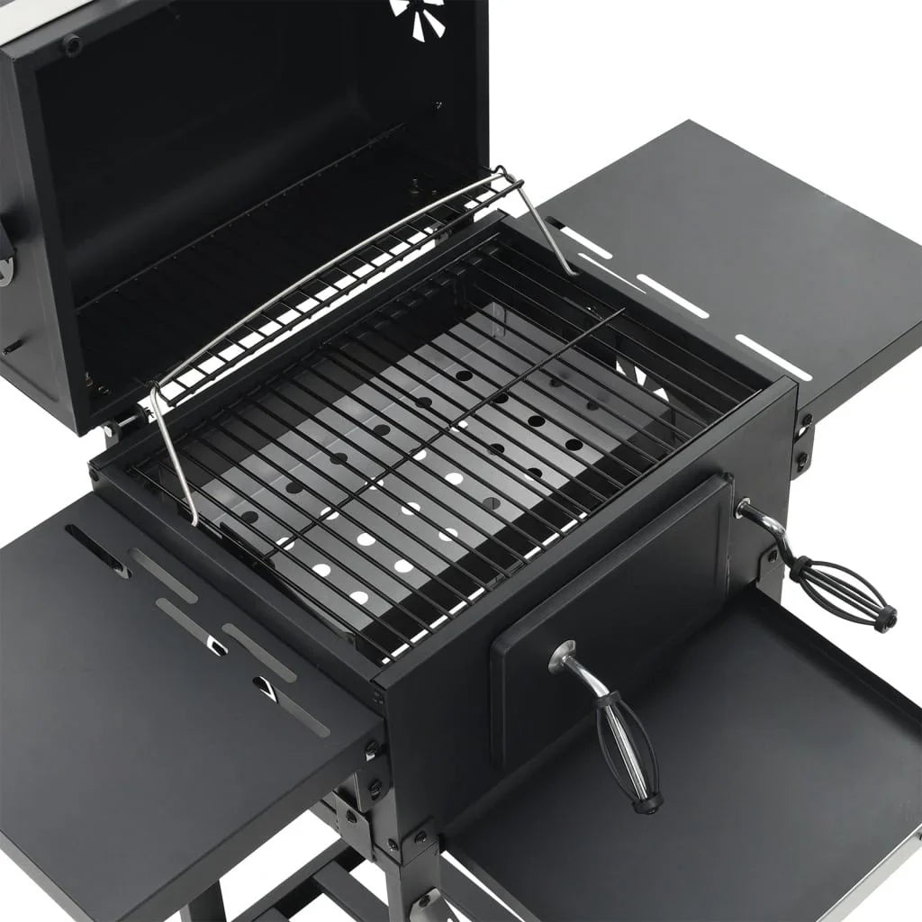 Horno Para Pizza Y Barbacoa Al Aire Libre 3 En 1 Negro Vidaxl