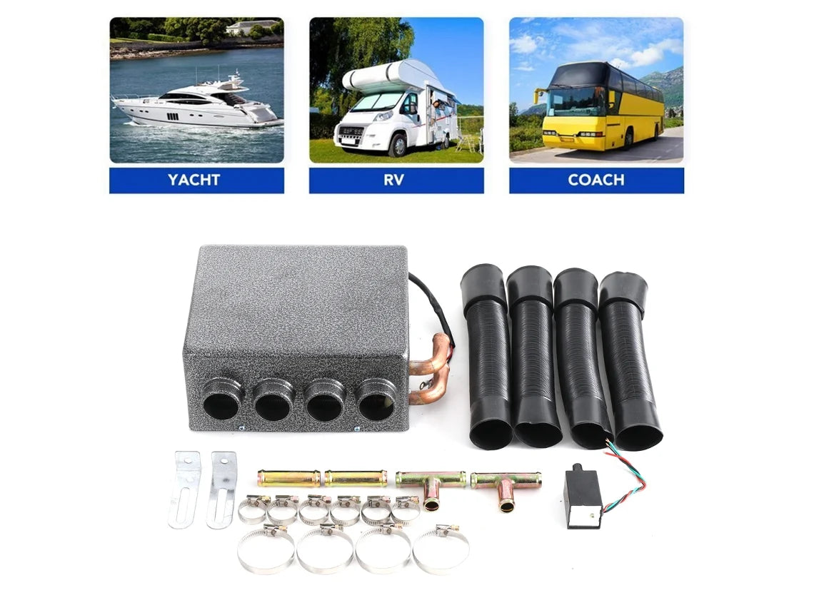 Aquecedor De Carro, 12v, 80w, Nãºcleo De Aquecimento De Cobre, Eficiente Em Energia, Baixo Ruãdo Oem