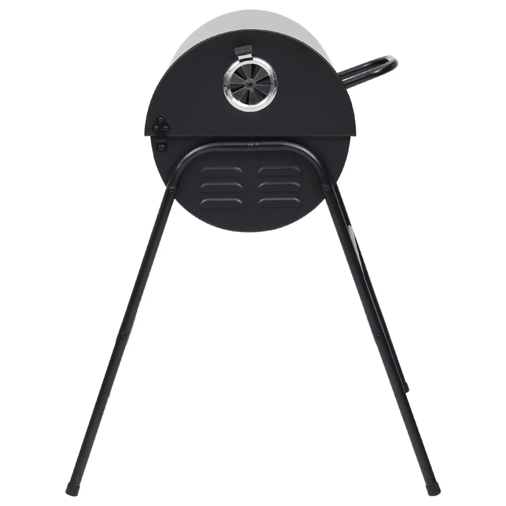 2026 Parrilla con 2 rejillas de cocción negra – Barbacoa portátil de 80x95x90 cm en acero