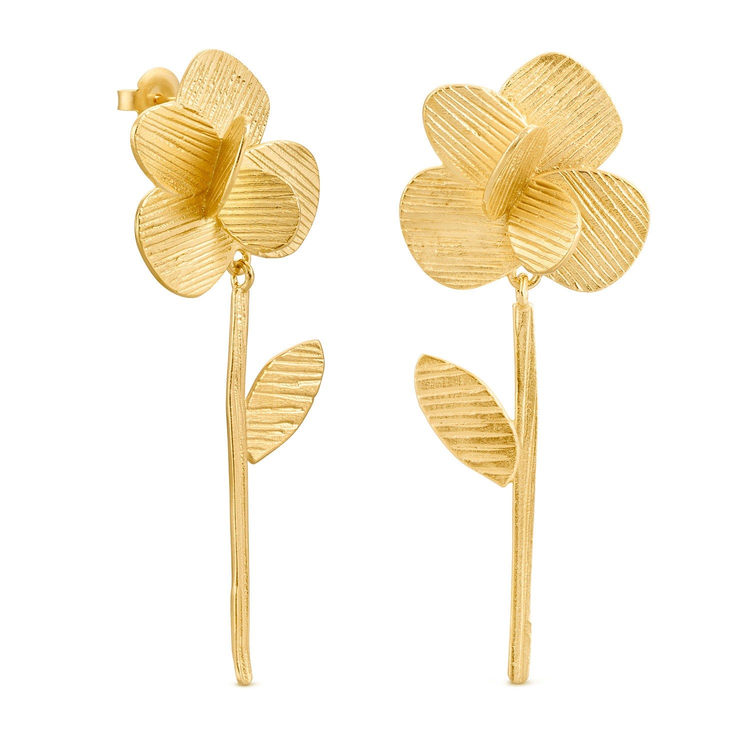 PENDIENTES DORADOS PAMPALONIA LARGOS