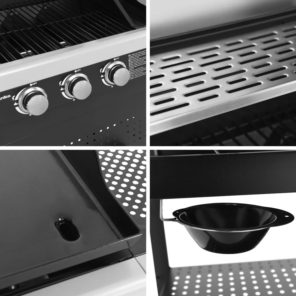 Barbacoa De Gas Vesuvio Duo - 3 Quemadores + Plancha 3 Quemadores
