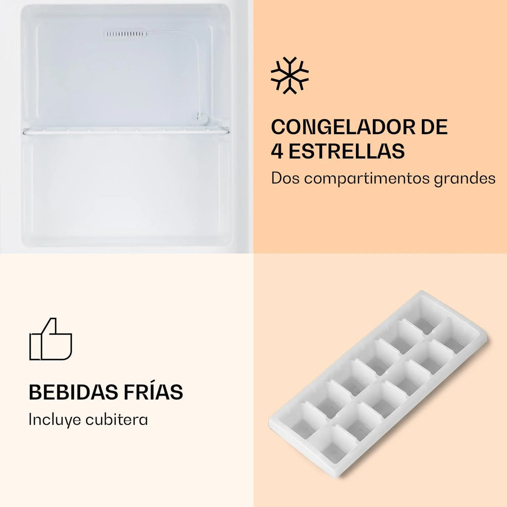 Klarstein Congelador Pequeño Vertical, Mini Congelador Portatil Silencioso para Casa y Oficina, Capacidad 33 l. con Estante, Eficiencia Energética, Estante, Dep. Hielos y Rascador