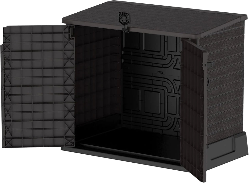 Duramax - Arcón cubre cubos exterior - 850 L - PVC - color marrón