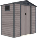 Gardiun Caseta Metálica Surrey 2,71 m2 Exterior 213x127x211 cm de Acero con Ventana Lateral y Efecto Madera Veteada