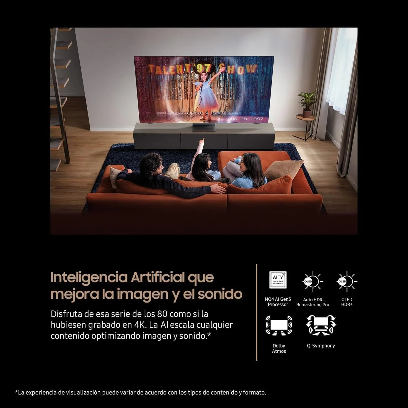 TV 65 Pulgadas OLED S93F 4K Smart TV con Vision AI, Motion Xcelerator 144Hz y Colores certificados por Pantone