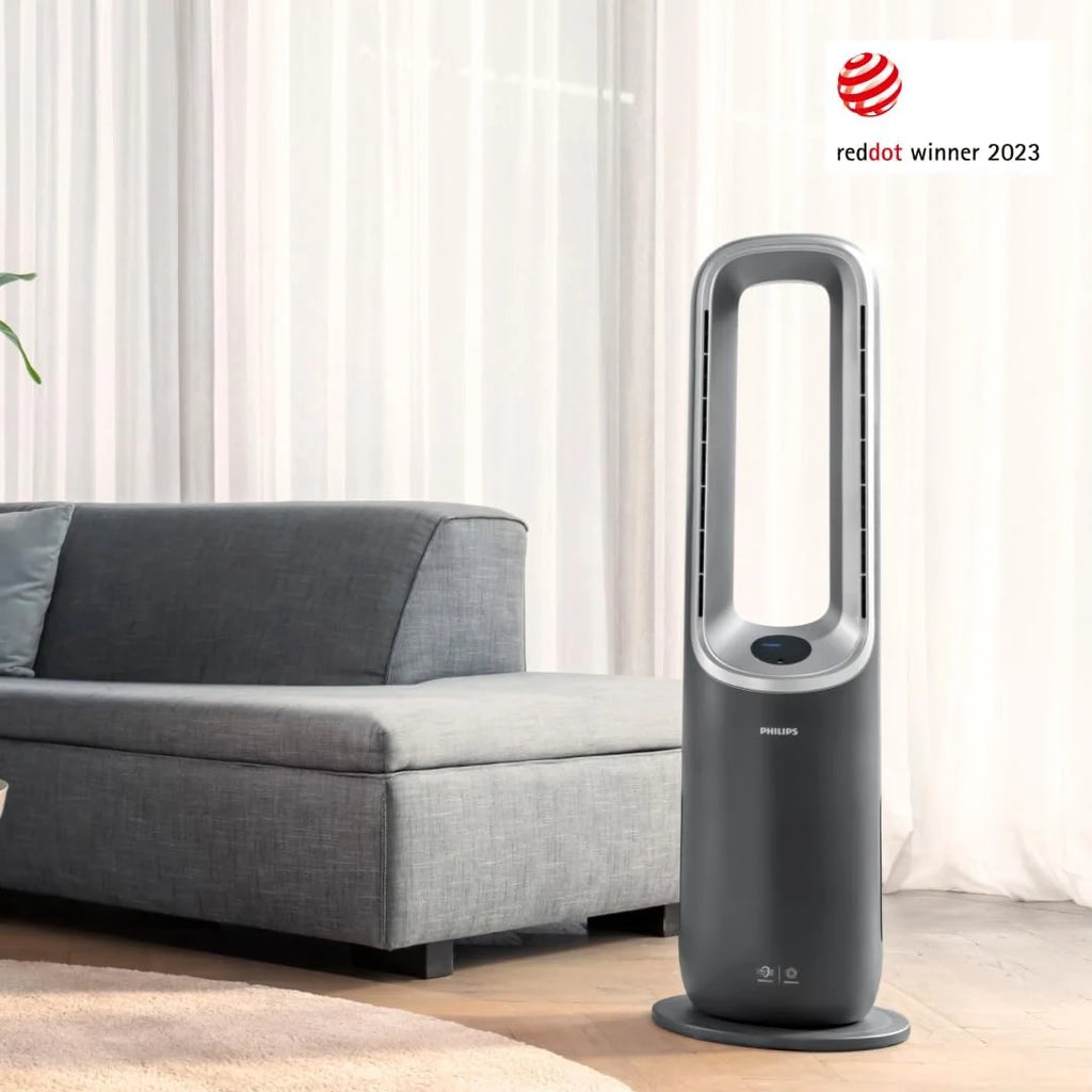 Philips 2-w-1 oczyszczacz i nawilżacz powietrza z serii 3000, 131 m², filtr NanoProtect HEPA i filtr z aktywnym węglem usuwa 99,97% wszystkich, niewidocznych cząstek, Kolor Biały (AC3737/10)