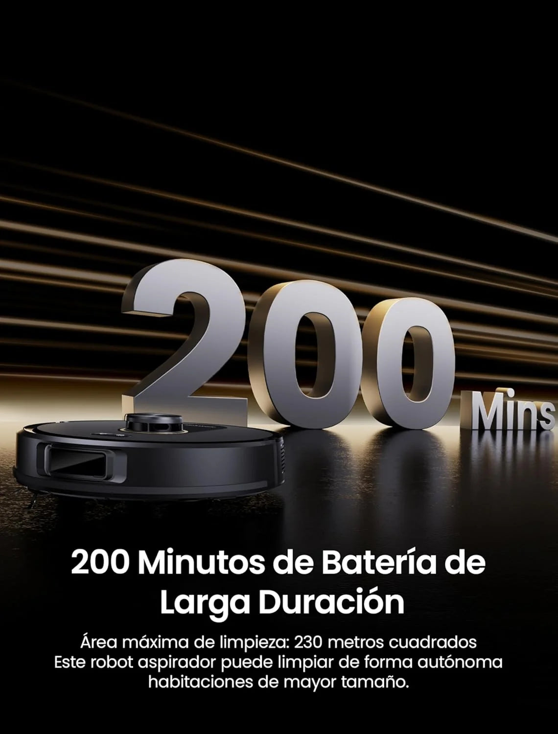 Proscenic Q20 Plus Robot Aspirador y Fregasuelos 10000 Pa/200Mins, con 4L Base Autovaciado sin Bolsa, Navegación y Cartografía por Láser por App/Voz/Control, para Suelos, Alfombras y pelos de Mascotas