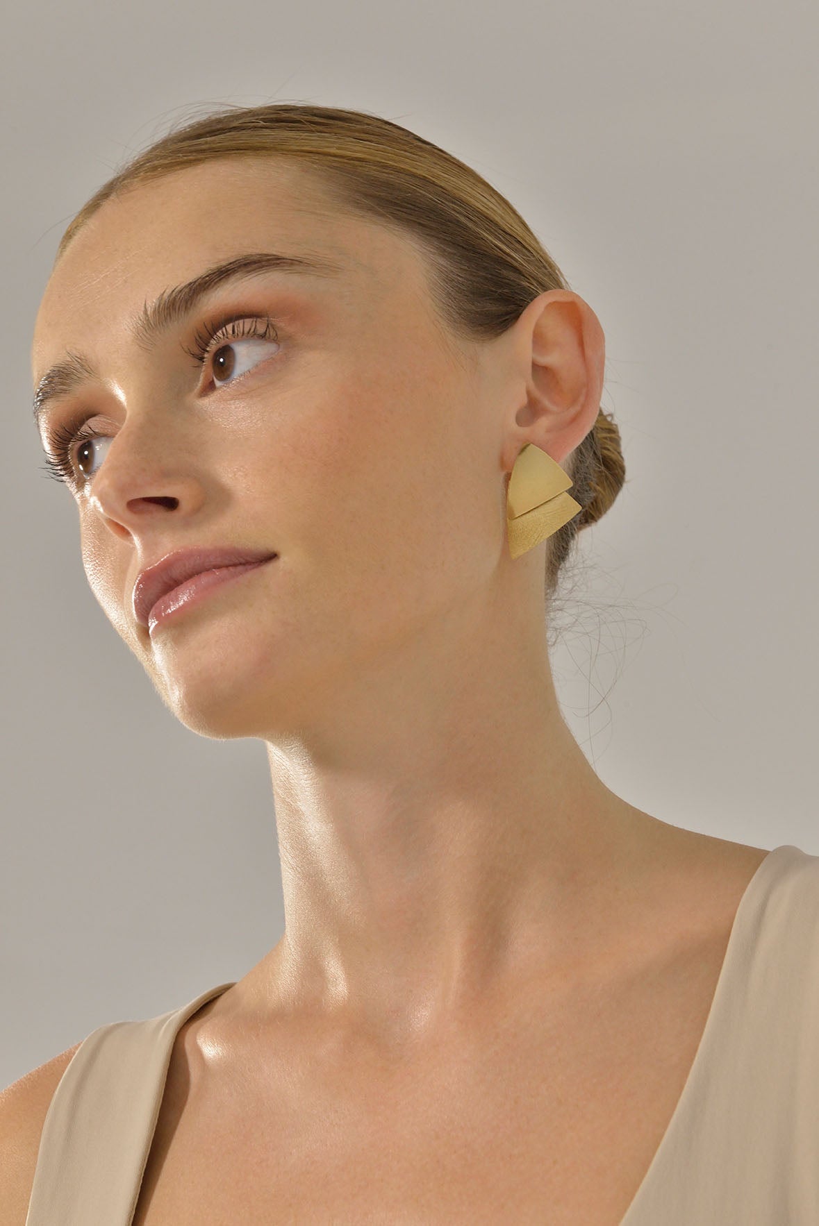 Pendientes plata dorados Bamboo