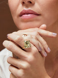 Pendientes ,sortija y colgante Rombo
