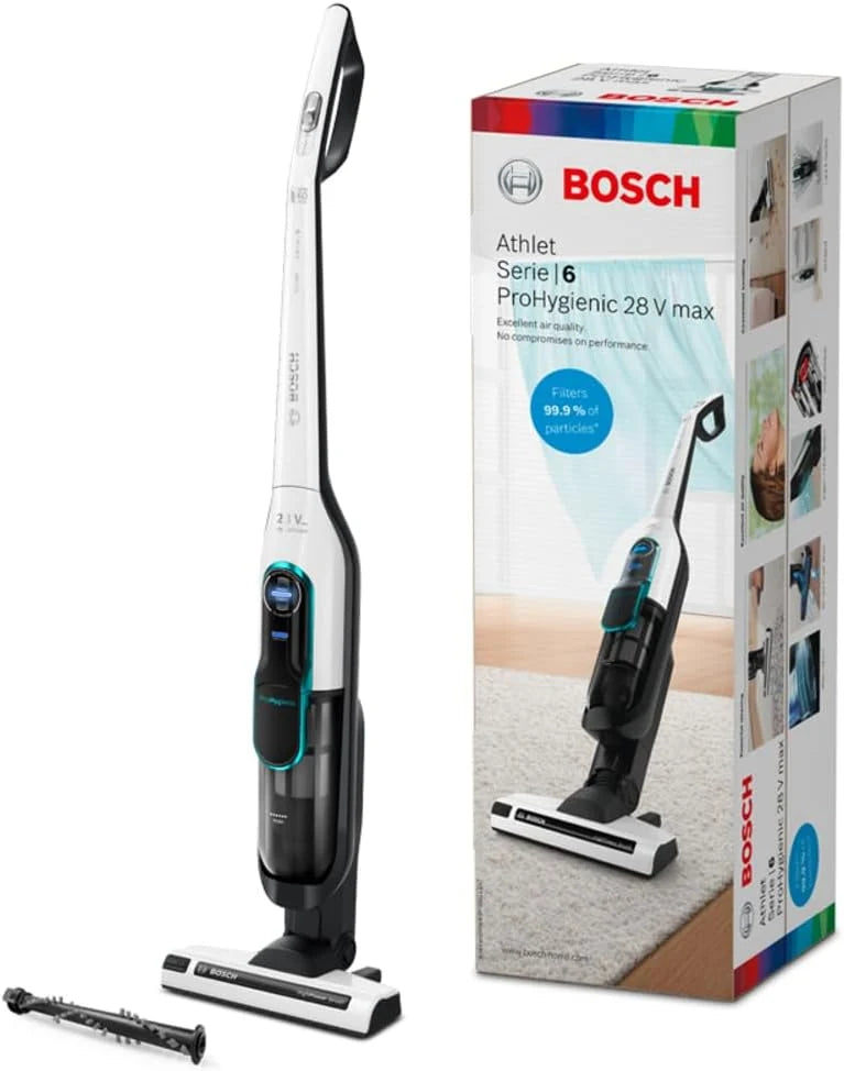 Bosch - Aspirador sin cable Athlet ProHygienic, Serie 6, hasta 60 minutos de autonomía, blanco, BCH86HYG2