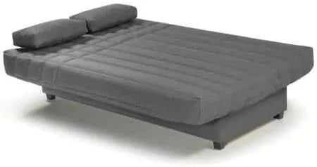 SHIITO | Sofá Cama 3 Plazas con Arcón - Modelo Trevor- Apertura Clic-Clac | 100x193x100 cm | 2 Cojines Incluidos | Color Gris Oscuro Comodidad | Comodidad con Estilo