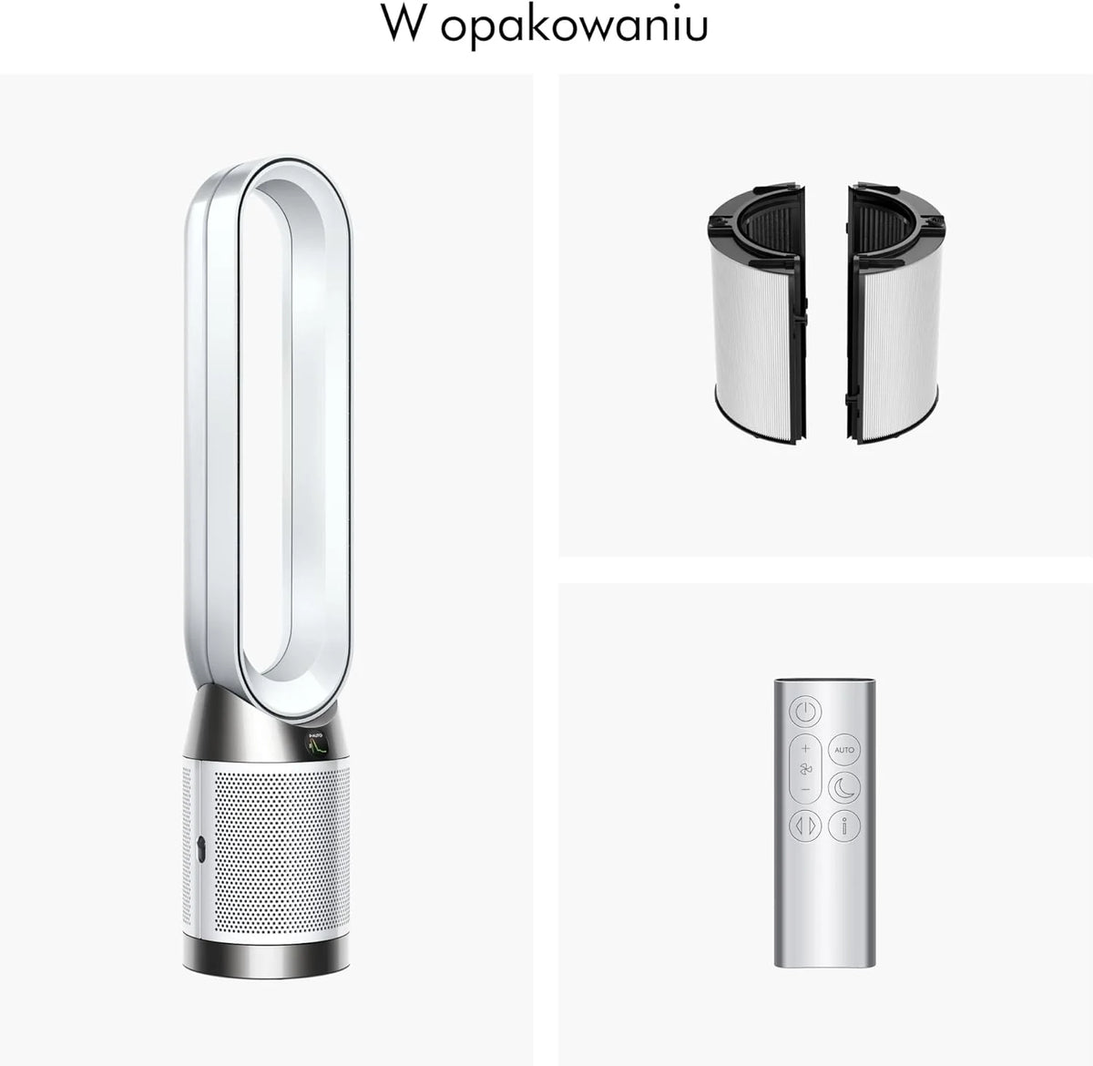 Dyson Purifier Cool PC1 chłodzący oczyszczacz powietrza o dużej mocy (Biały/Biały)