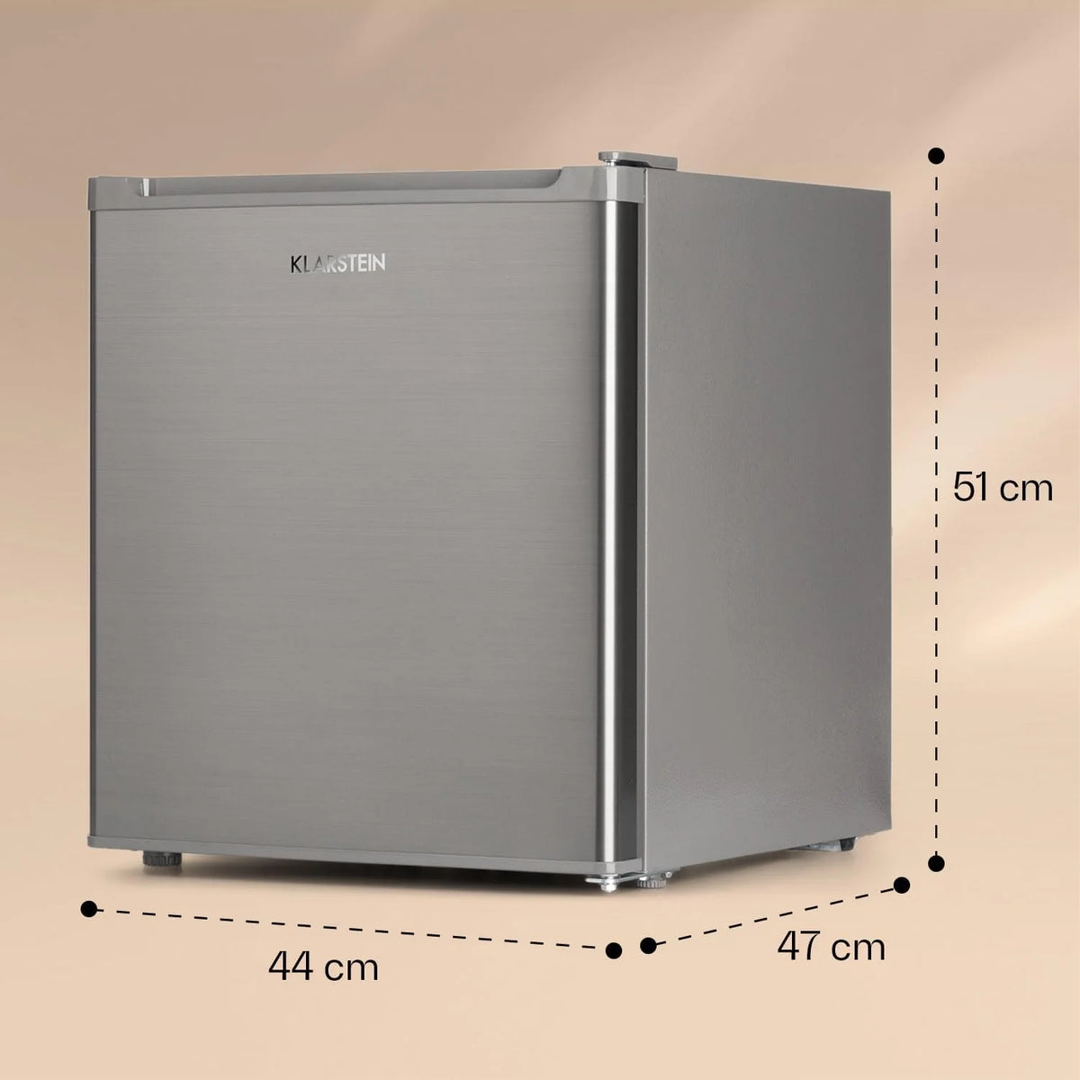 Klarstein Congelador Pequeño Vertical, Mini Congelador Portatil Silencioso para Casa y Oficina, Capacidad 33 l. con Estante, Eficiencia Energética, Estante, Dep. Hielos y Rascador