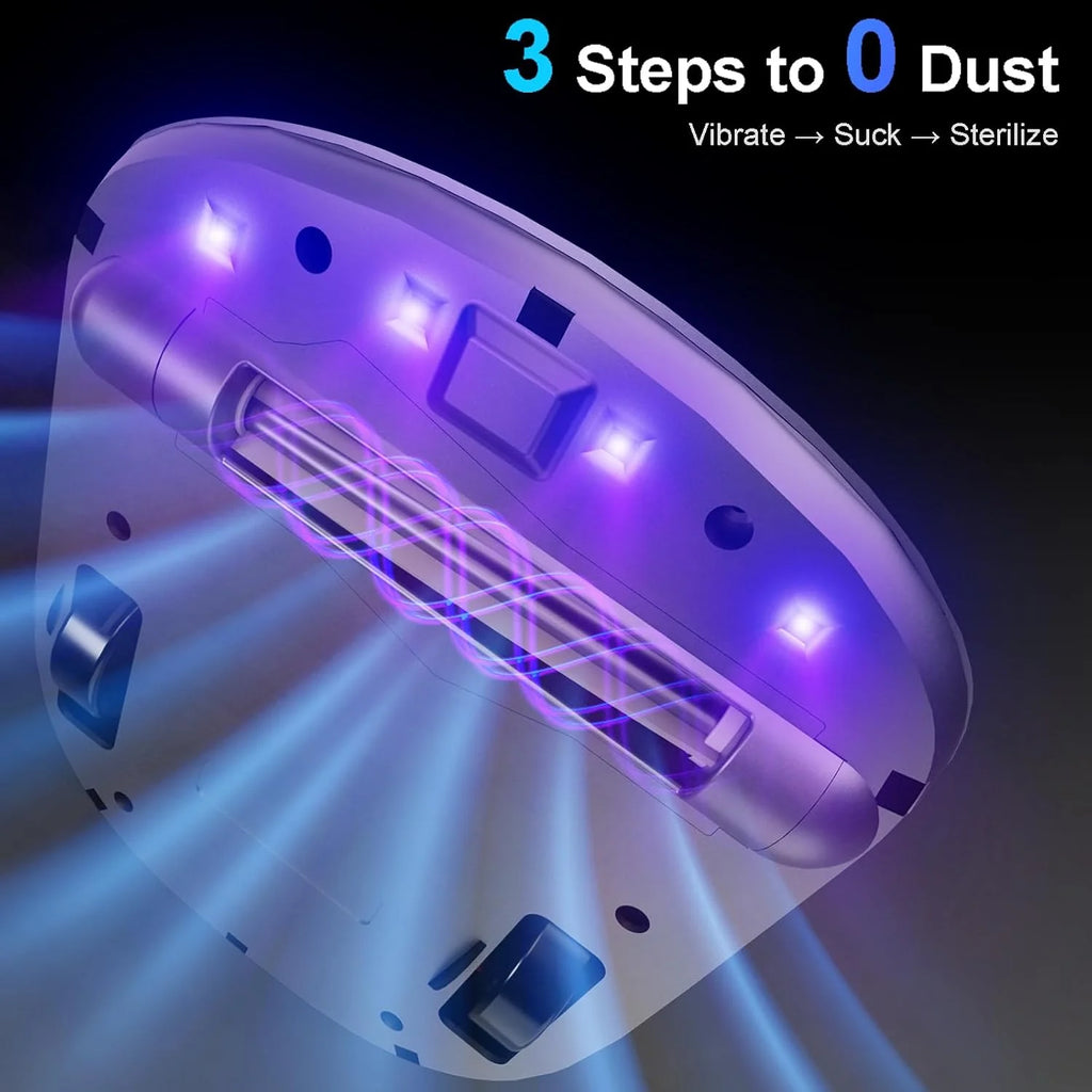 Robot X1, Aspirador de Acaros, Navegación Inteligente, Limpieza Automática de Cama, Manos Libres, Detección de Bordes, Cuatro Modos de Limpieza, 55dB Silencioso, Succión de 14AW
