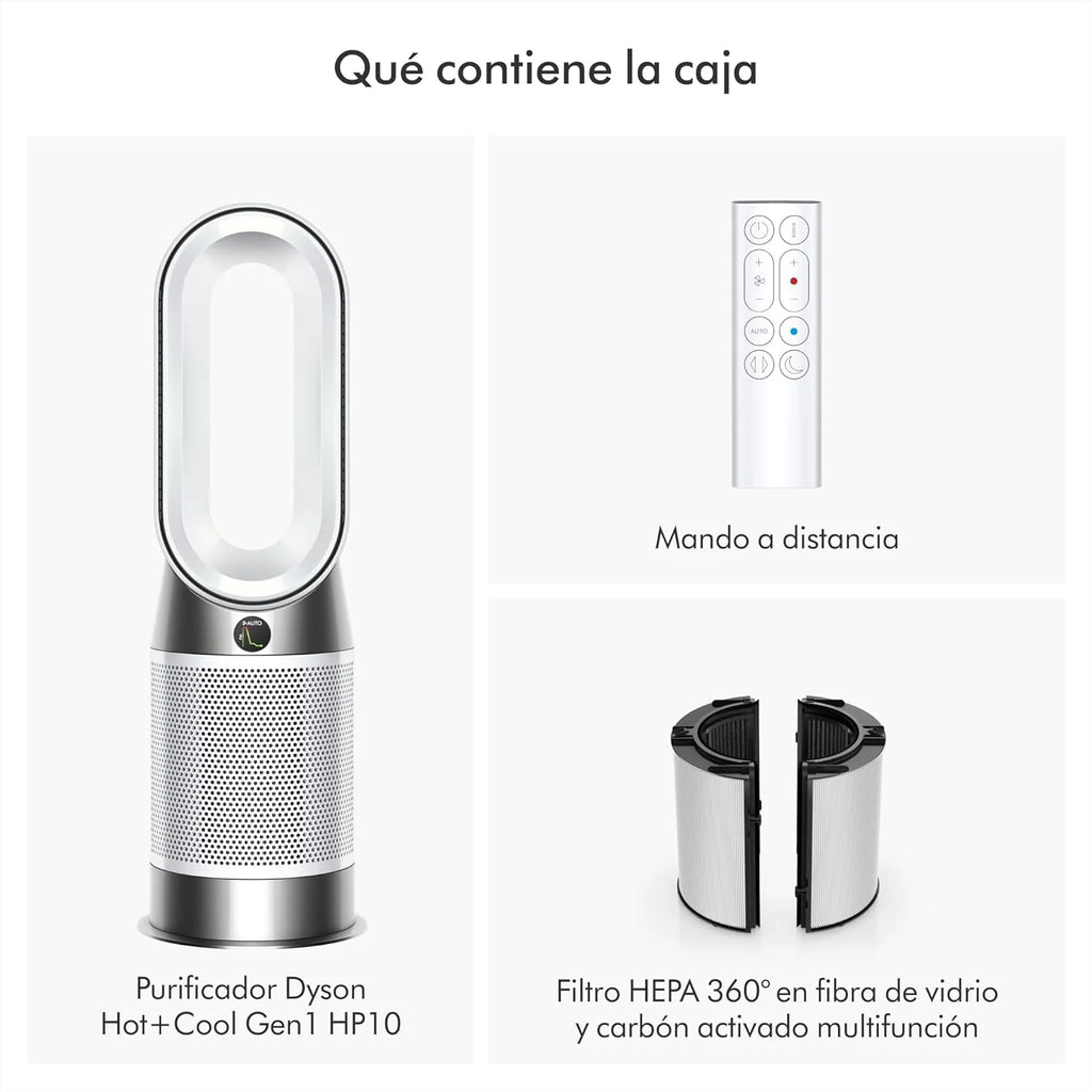 Purifier Hot+Cool™ Gen1 HP10 purificador de aire y calefactor – purificación, función calefacción y refrigeración (Plata)