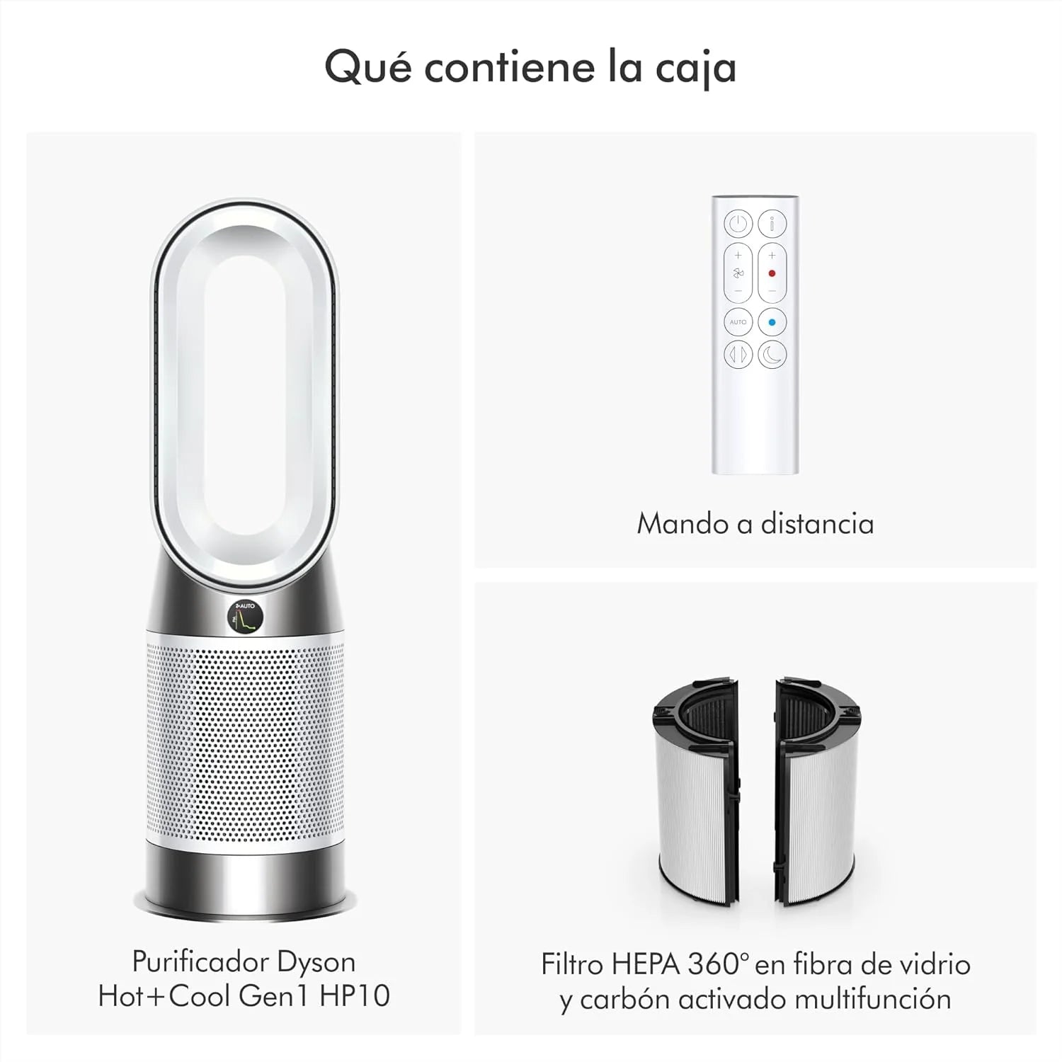 Purifier Hot+Cool™ Gen1 HP10 purificador de aire y calefactor – purificación, función calefacción y refrigeración (Plata)
