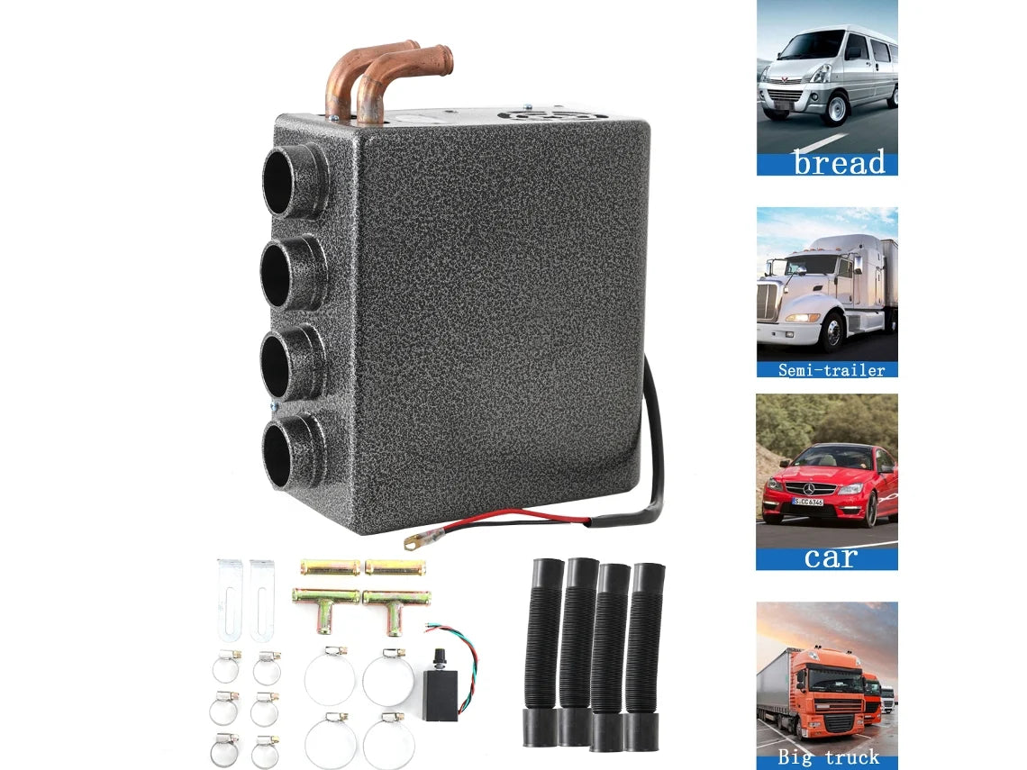 Aquecedor De Carro, 12v, 80w, Nãºcleo De Aquecimento De Cobre, Eficiente Em Energia, Baixo Ruãdo Oem