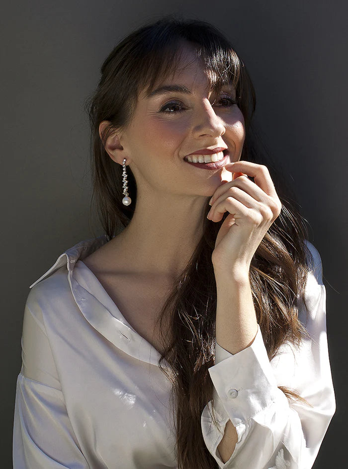 Pendientes largos de novia