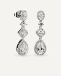 Pendientes BRILLIANT CUT en plata de ley y circonitas Excellence star cut.