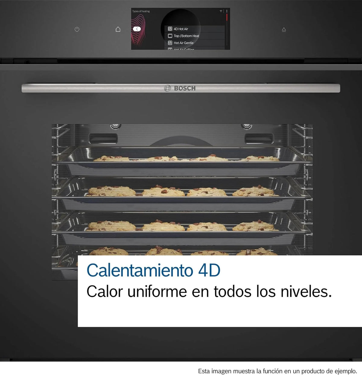 Bosch - Horno Multifunción con Vapor Añadido, 60 cm, Serie 8, Electrónica TFT TouchControl Plus, AirFry, Home Connect, Negro, HRG7361B1