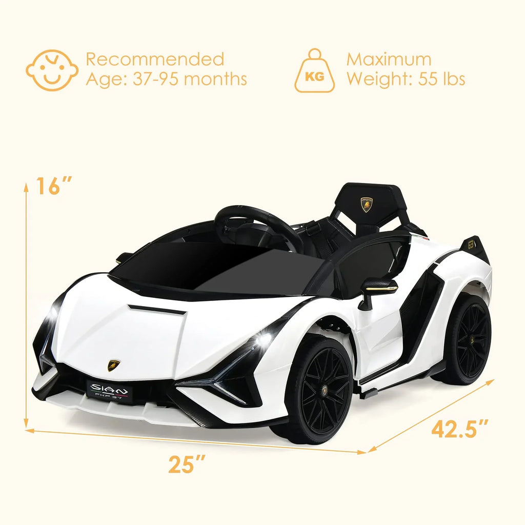Lamborghini Licenciado Eléctrico con Suspensión y Bluetooth