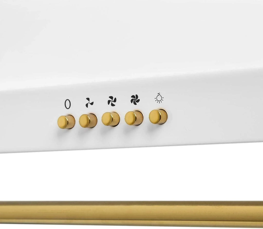 Klarstein Montblanc - Campana extractora 60 cm de pared cocina, 3 niveles, Extracción hasta 610 m³/h, Potencia 165W, Juego montaje incluido, Extractor con salida de aire, Filtro aluminio, LED, Blanco