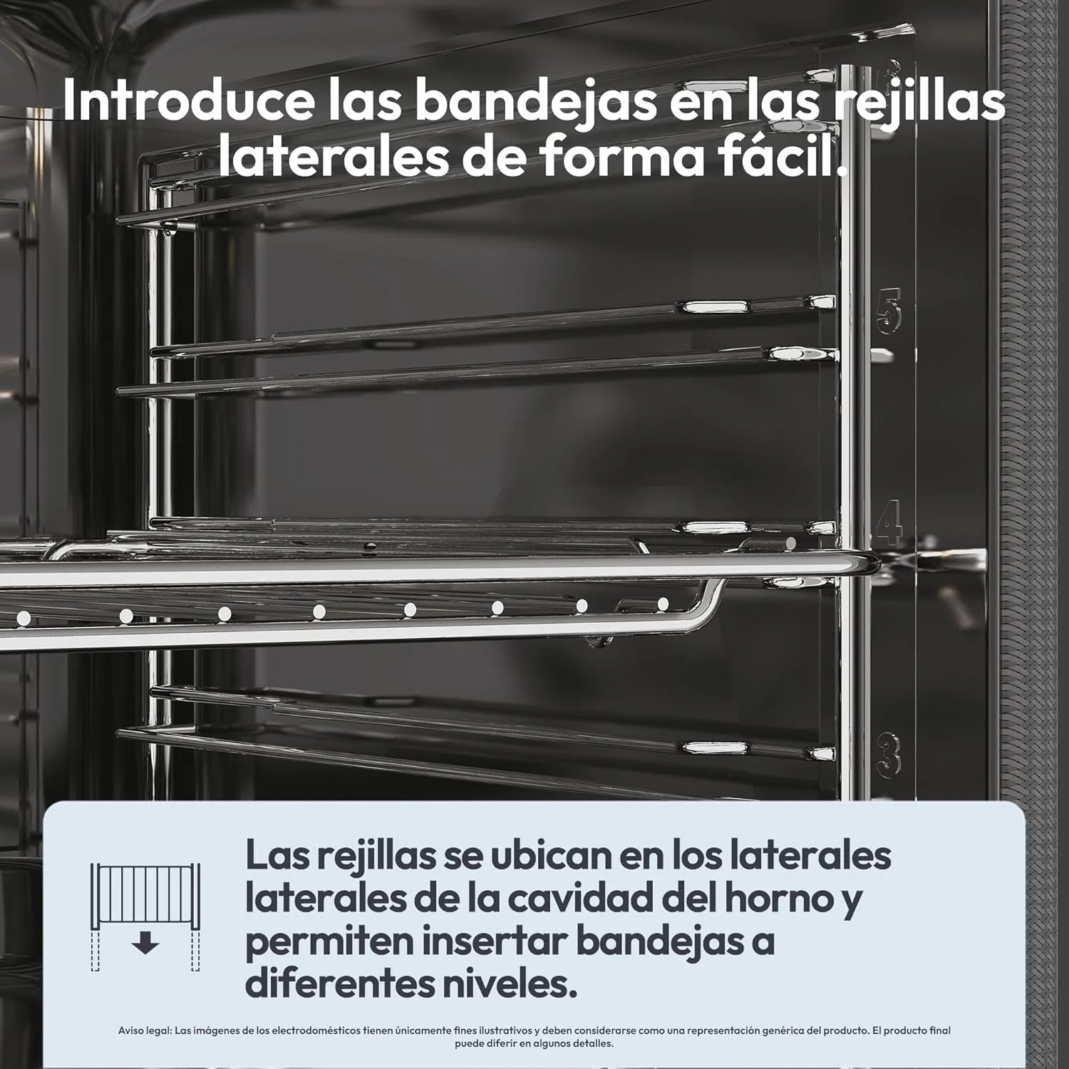 Candy Bake 600 CA6 N3T1HTW Horno Multifunción, 78L, Recetas a través de app hOn, 1 Bandeja y 1 Rejilla, Limpieza Hidrolítica, Convección + Ventilador, 9 Funciones, Ready UX, Blanco