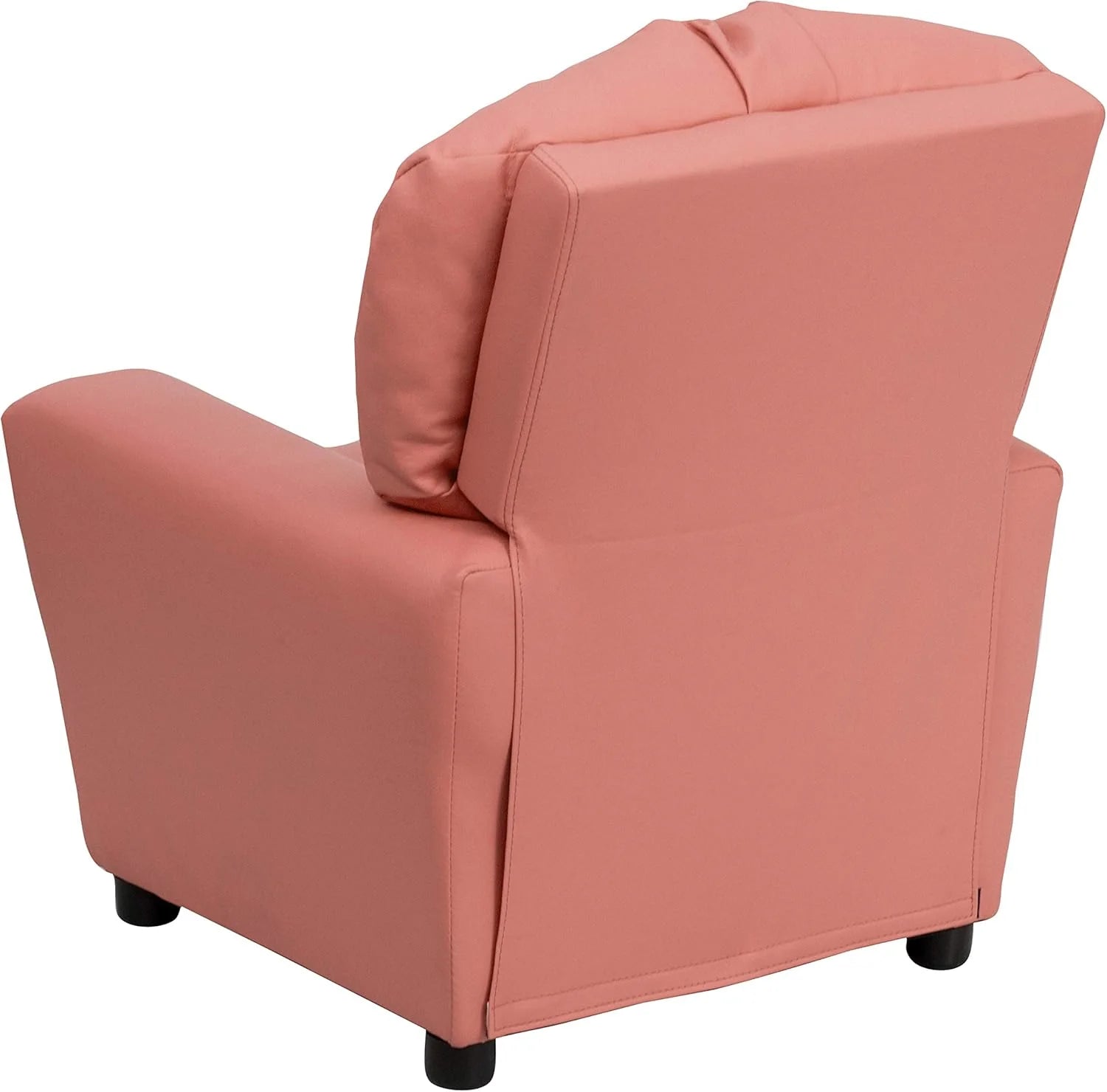 Flash Furniture Współczesny leżak dziecięcy z uchwytem na kubki, drewno, beżowy winyl, 66,04 x 53,34 x 53,34 cm