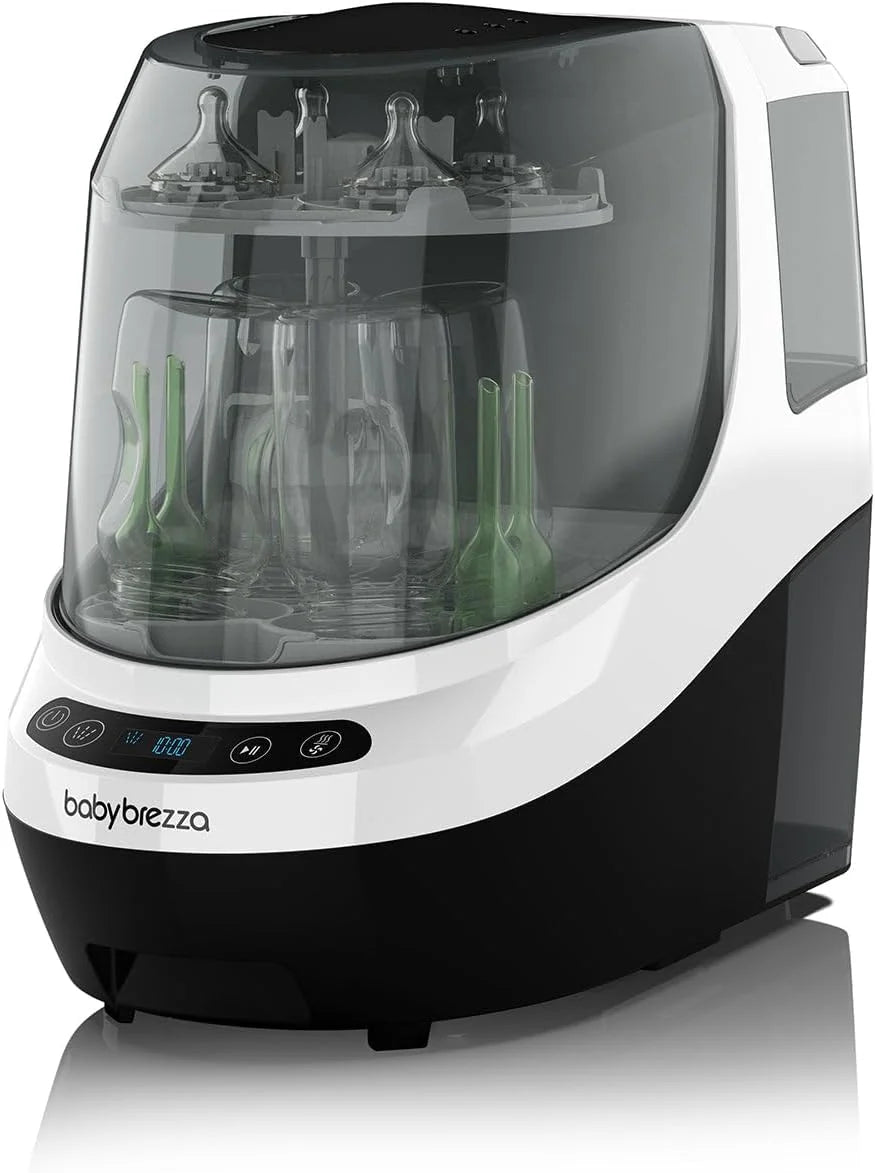 Baby Brezza Myjka do butelek Pro – środek do czyszczenia butelek dla niemowląt 3 w 1; mycie, sterylizacja, suszenie – uniwersalne czyszczenie wszystkich butelek: tworzywo sztuczne + szkło + smoczek