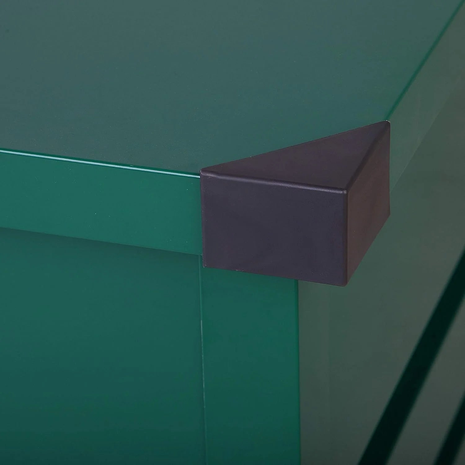 Beliani Caja de almacenamiento para exterior de acero galvanizado verde 400L Cebrosa