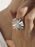 Sortija plata con circonitas