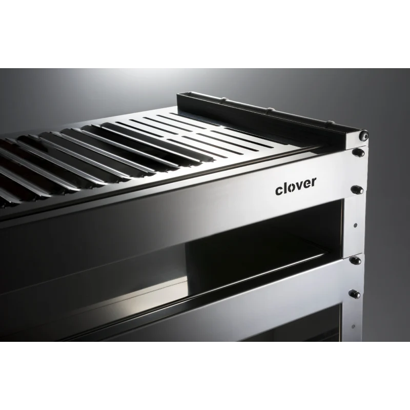 Barbacoa De Carbón Con Ruedas Clover En Acero Inoxidable,,