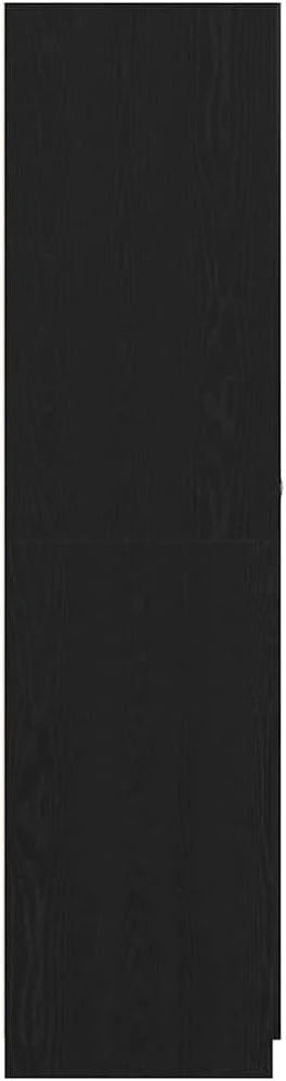 vidaXL Armario Roble Negro 90 x 52 x 200 cm Madera contrachapada, Almacenaje Moderno para Sala, Armario Rectangular, Organizador eficiente, solución Chic y ahorradora de Espacio