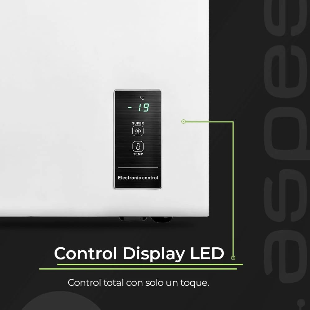 Aspes Congelador Horizontal Blanco ACHH4500EDC. Capacidad 418 Litros, Dual Cooling, 2 Cestas, Bajo Nivel Sonoro, Eficiencia Energética Clase E