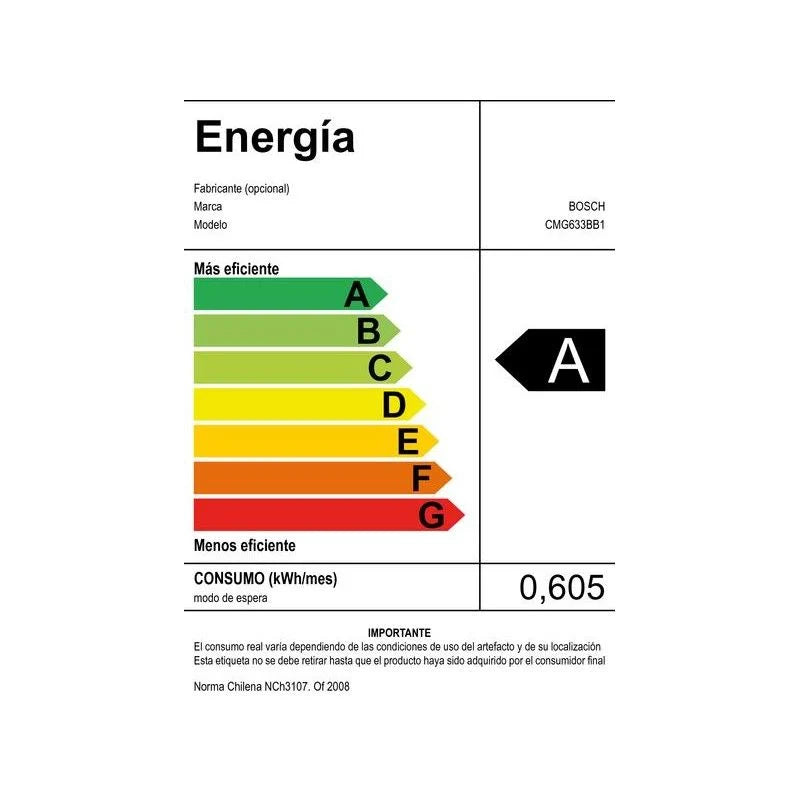 Horno Bosch Cmg633bb1 45cm Negro