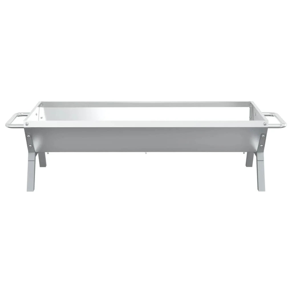 Bandeja Para Barbacoa Acero Inoxidable Plateado 118x42x30,5 Cm Vidaxl